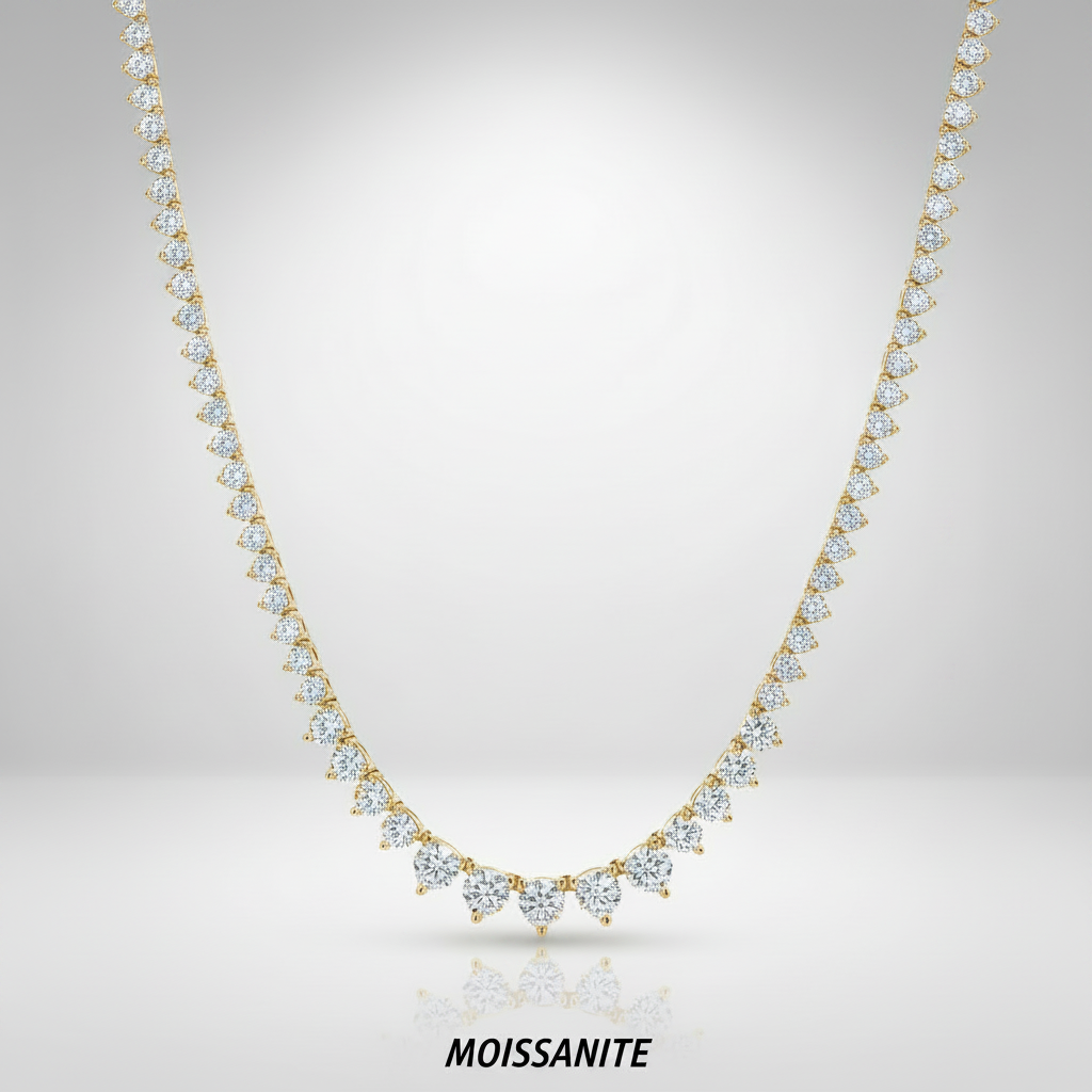 שרשרת טניס מוסונייט mosi007-3-5mm-15.1ct--3-M