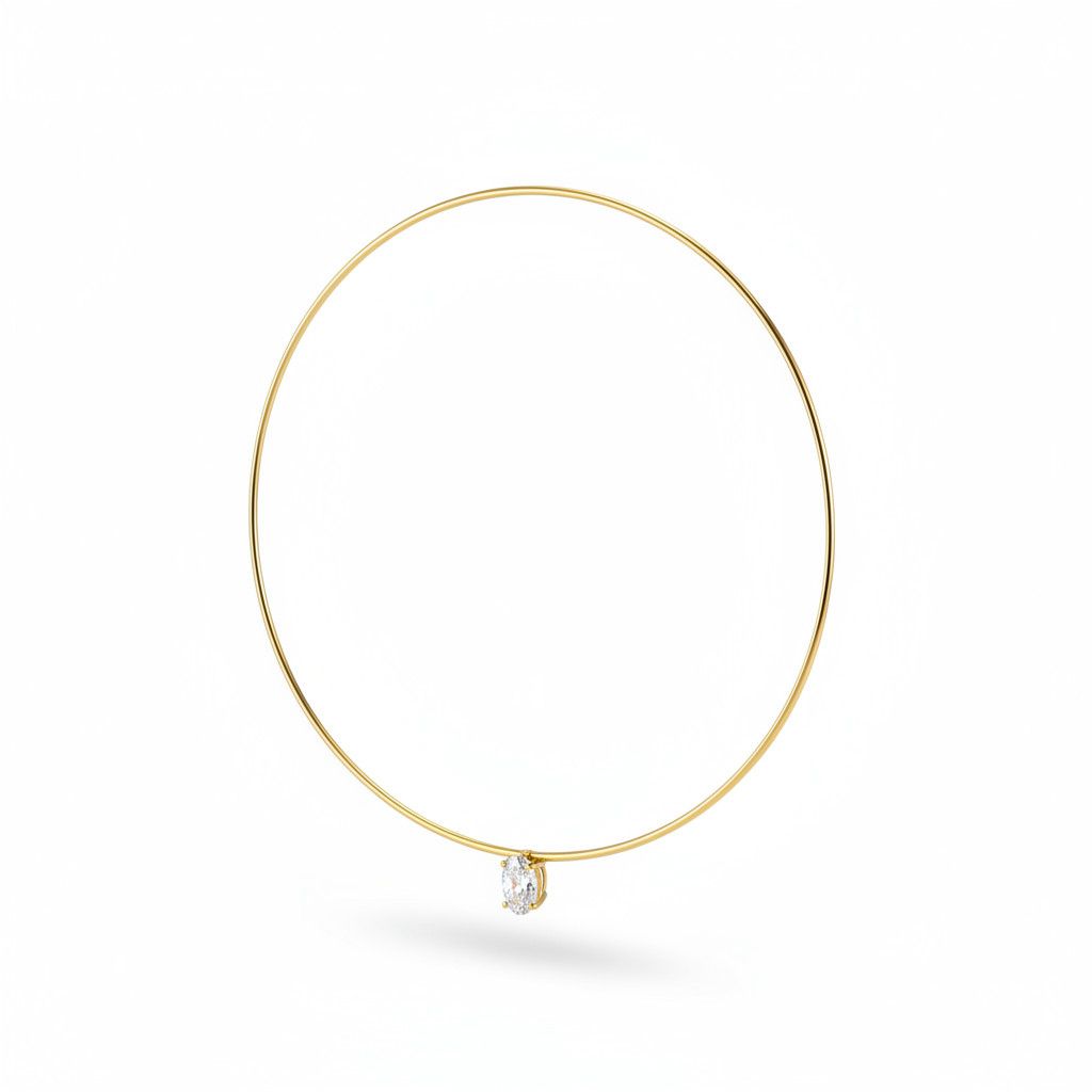 שרשרת זהב 14 קראט משובץ יהלום טיפה