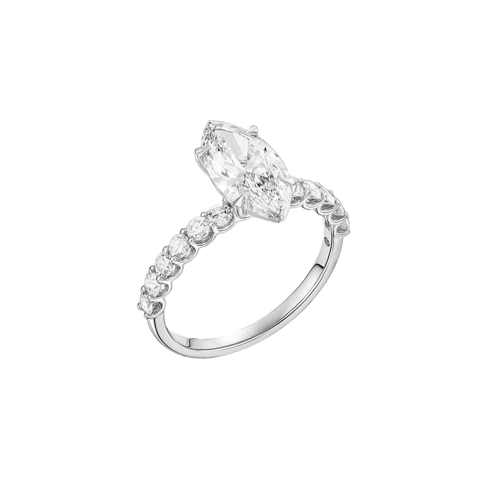 טבעת זהב 14 קראט משובץ יהלומי מעבדה