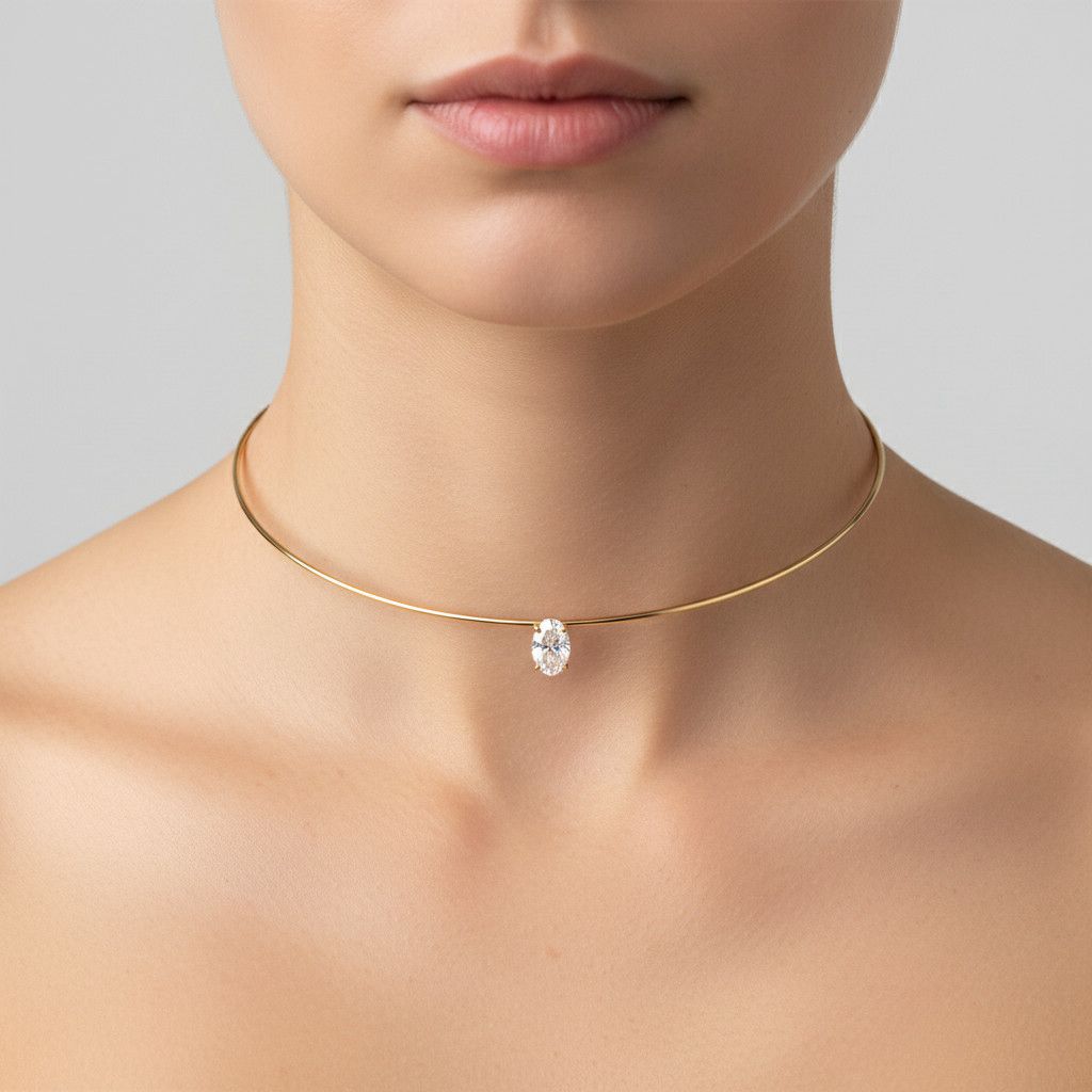 שרשרת זהב 14 קראט משובץ יהלום טיפה