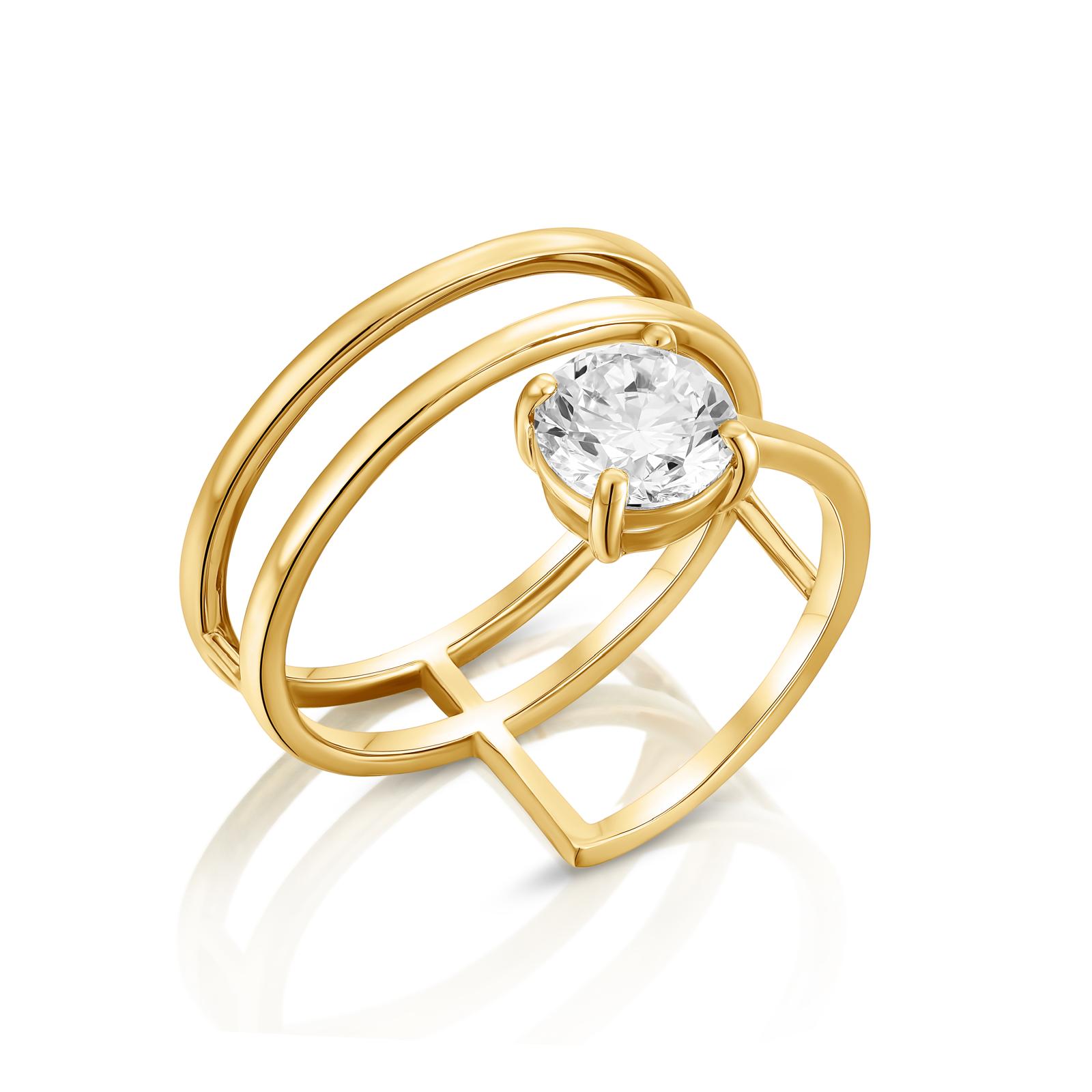 טבעת זהב 14 קראט משובץ יהלומי מעבדה