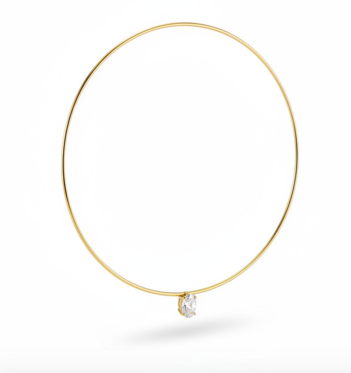 שרשרת זהב 14 קראט משובץ יהלום טיפה